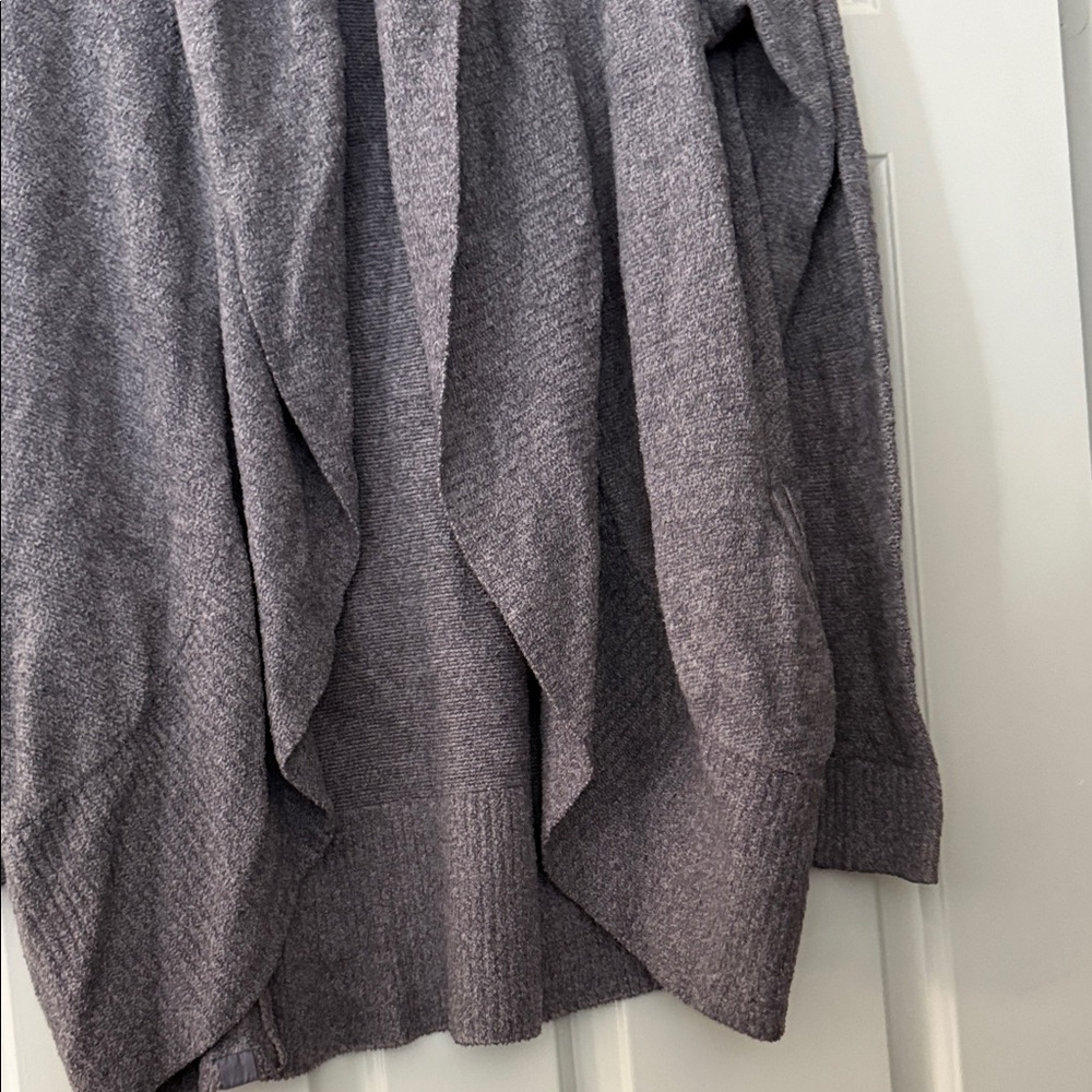 Barefoot Dreams Cozy Gray Women's Cardigan - Picture 4 of 5